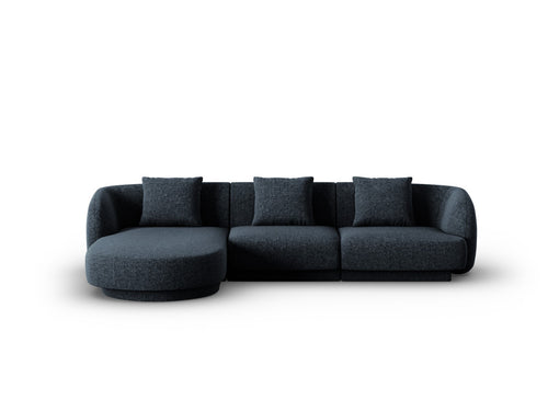 Cosmopolitan Design linker hoekbank Tulum 4-zits, chenille, koningsblauw - 156x255x70cm
