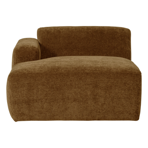 WOOOD chaise longue bank links Mojo Base - Rib - Honinggeel - 74x112x162