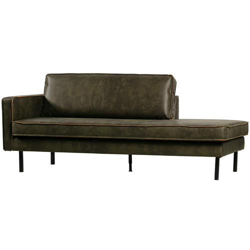 WOOOD daybed links Rodeo - Eco-leder - Army - 85x203x86 - vtwonen shop