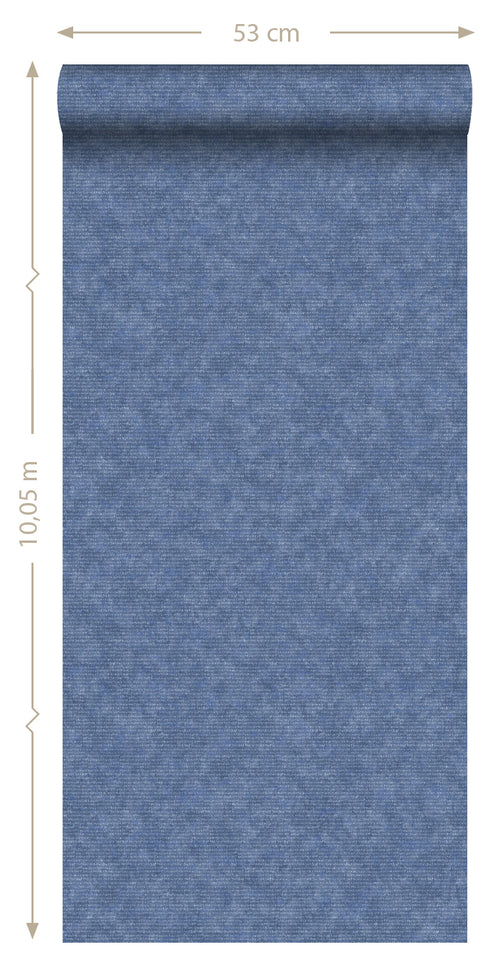 ESTAhome behang effen blauw - 53 cm x 10,05 m - 148309 - vtwonen shop