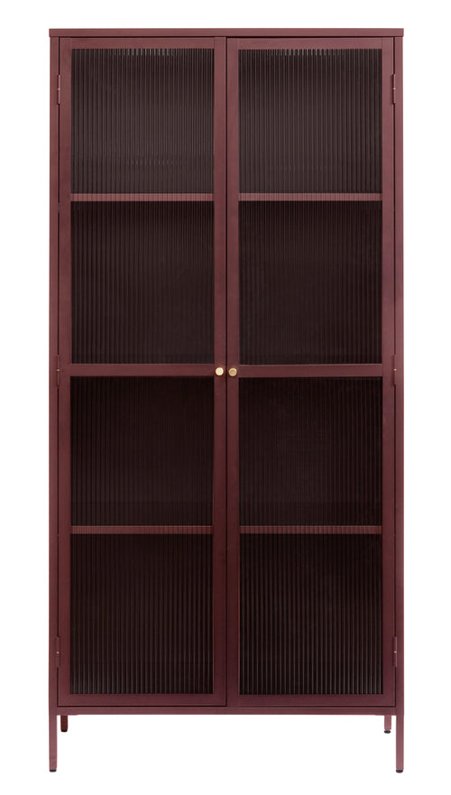 Rebellenclub vitrinekast omeo - 190 x 90 cm - bordeauxrood - vtwonen shop