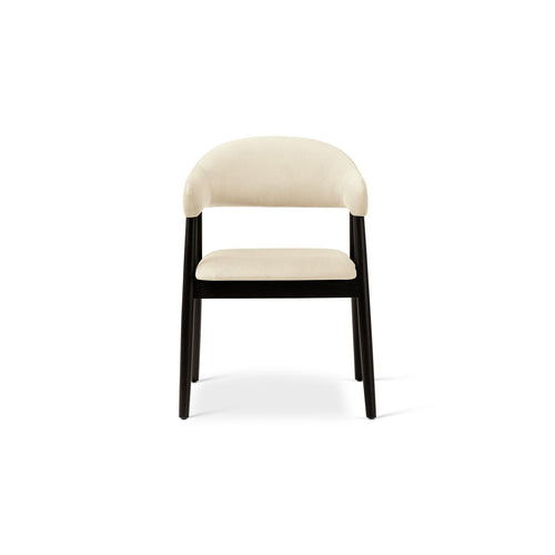 Set van 2 fluwelen stoelen Adra flueel ivoor - 59x56x77cm