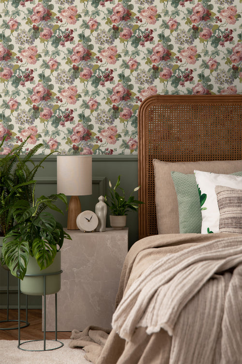 Borastapeter fotobehang bloemen groen - 180 x 265 cm - 661026