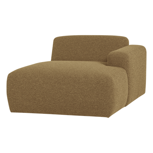 WOOOD chaise longue bank rechts Mojo Base - Bouclé - Geelbruin - 74x112x162