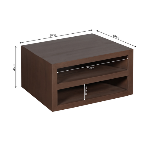 Starfurn  salontafel Brussel - bruin - 80x80x40cm - vtwonen shop