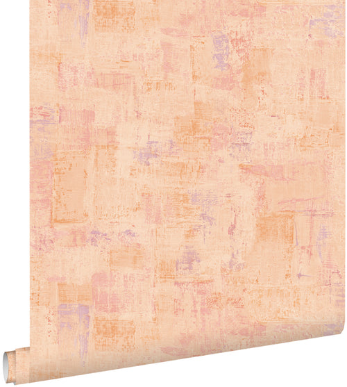 ESTAhome behang schilderachtige structuur perzik roze - 50 x 900 cm - 131846