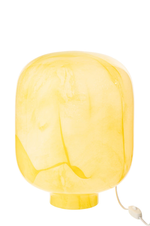 J-Line tafellamp Bola - glas - geel - large