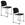 Housecraft Living Stacks Stapelbare Eetkamerstoelen Zwart - Set van 4