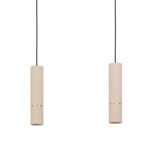 EGLO hanglamp Caminia - gu10 - 77 cm - zandkleur/beige/goud - vtwonen shop