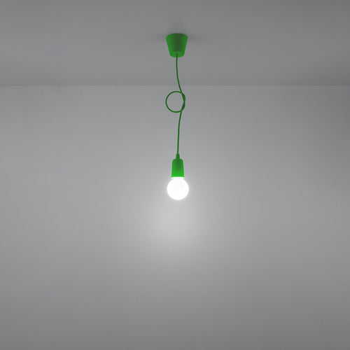 Sollux Lighting Hanglamp DIEGO 1 groen - 9x9x90cm