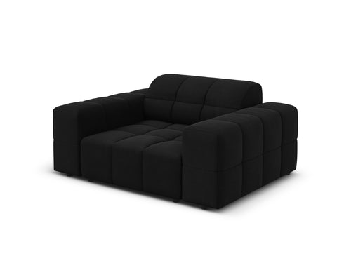 Cosmopolitan Design Fauteuil Chicago flueel zwart - 102x132x78cm