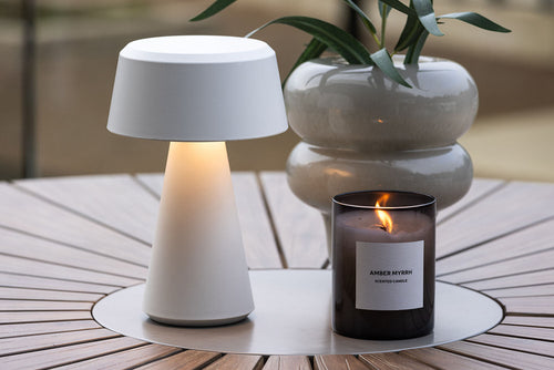 Rebellenclub Tuin Tafellamp Waver - ø15cm - Wit