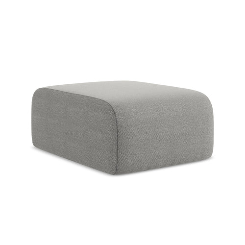 LaMiaSofa Poef Cervo - bouclé - lichtgrijs - 72x94x42