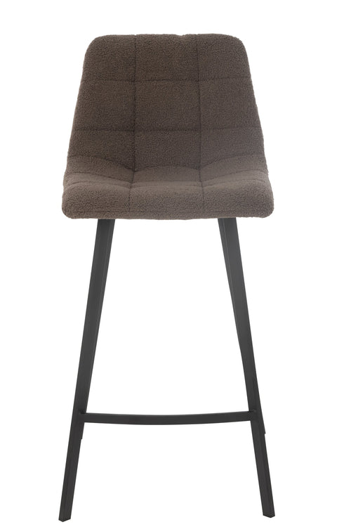 J-Line barstoel Kent - metaal/polyester - bruin