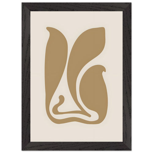 Artfulprints Poster met Lijst Matisse – Abstract stillness   - A4 21x29.7 cm - Taupe