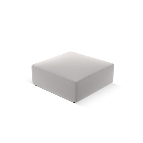 Cosmopolitan Design - Poef Siena imitatieleer lichtgrijs - 93x93x40cm
