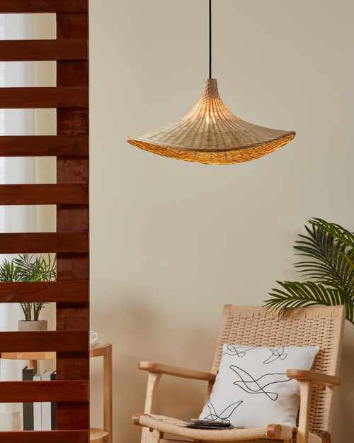 EGLO hanglamp Haxey - e27 - ø 50 cm - zwart/hout - vtwonen shop