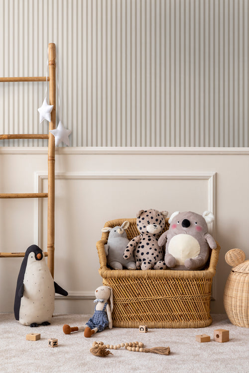 Sanders & Sanders behang geschilderde strepen beige - 50 x 900 cm - 935400