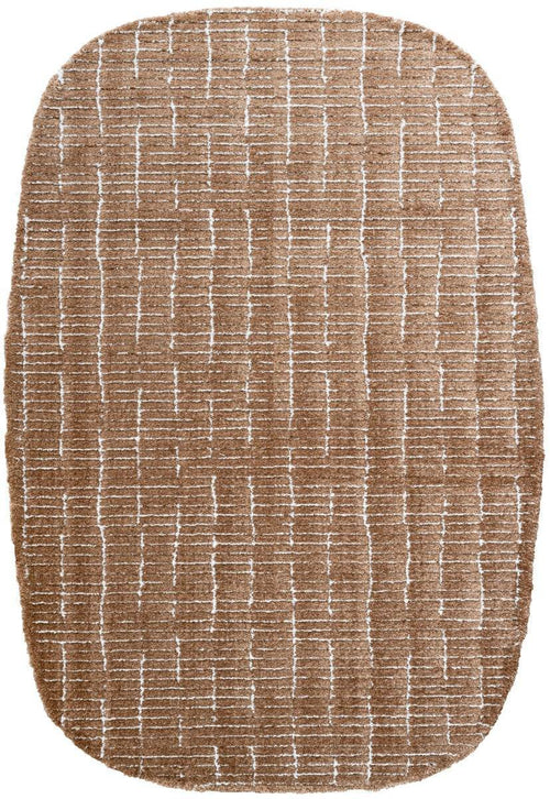 Interieur05 vloerkleed Rectangle Edge - bruin/wit - 200 x 290 cm