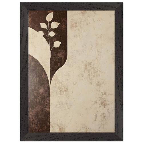 Artfulprints Poster met Lijst Boho – Earthen divide   - A4 21x29.7 cm - beige