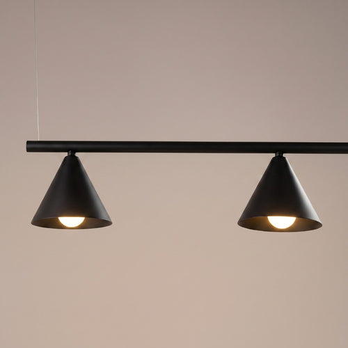 Sollux Lighting Kroonluchter NOX 4L zwart - 122x14x215cm