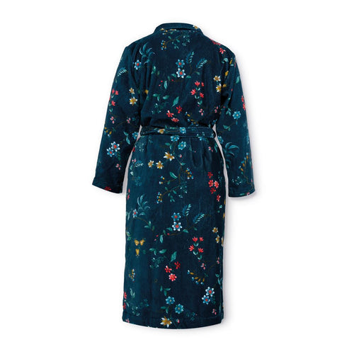 Pip Studio badjas Les Fleurs - XL - donker blauw - vtwonen shop