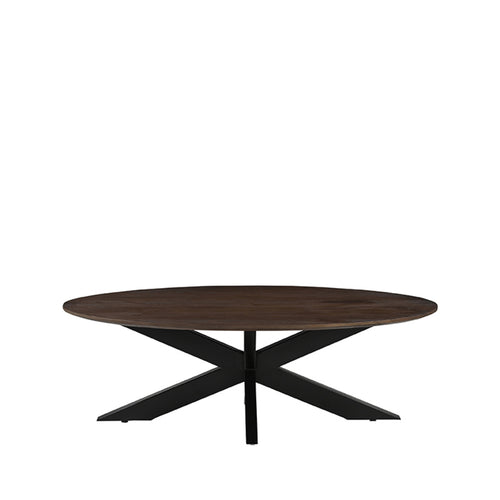 LABEL51 Salontafel James - Donkerbruin Mangohout - 130x70x43cm