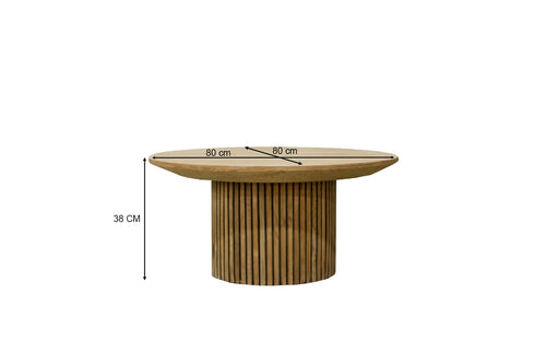 Livingfurn salontafel Lausanne - 80cm - bruin