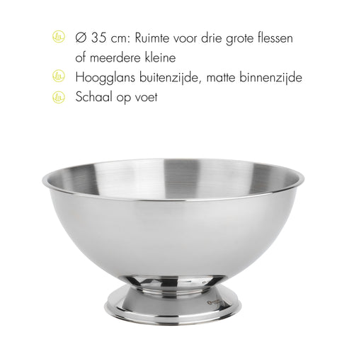 Leopold Vienna - Champagneschaal & champagnekoeler Classic II - RVS