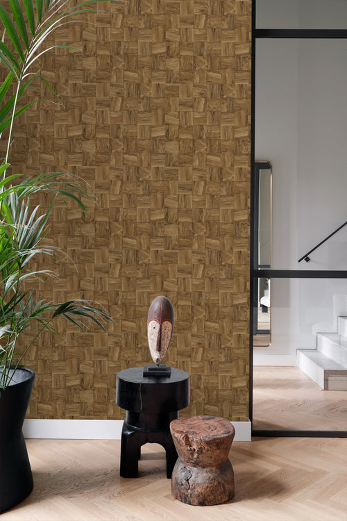 Origin Wallcoverings behang sloophout motief bruin - 50 x 900 cm - 347932 - vtwonen shop