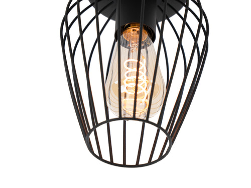 EGLO plafondlamp Newtown - e27 - staal - zwart