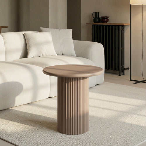 Furnhouse ronde salontafel Wave - Mokkamousse - Ø 50 cm