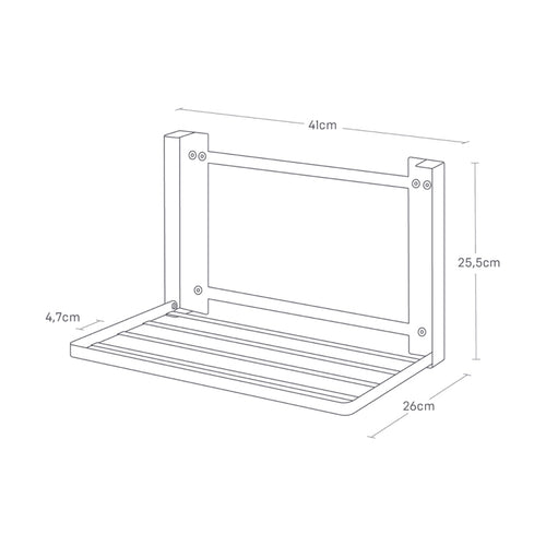 Yamazaki Opvouwbare Wandplank - Tower - Wit