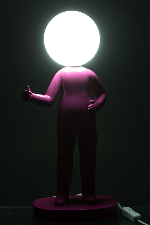 J-Line tafellamp Duim Hars - kunststof - roze