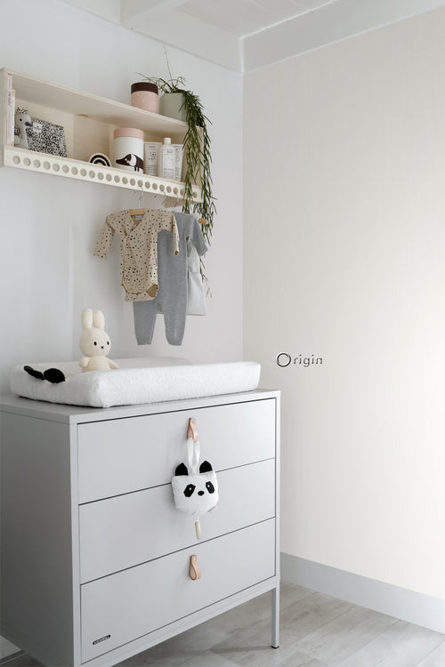 Origin Wallcoverings behang fijne streepjes wit - 53 cm x 10.05 m - 346804