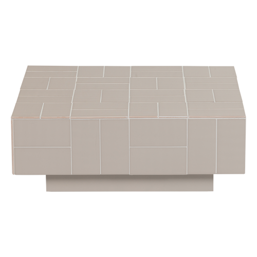 WOOOD salontafel vierkant tegels grijs Odina - 23x60x60
