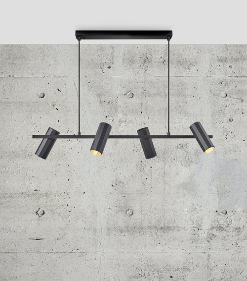 Nordlux Alanis Hanglamp - 4-lichts GU10 - Zwart