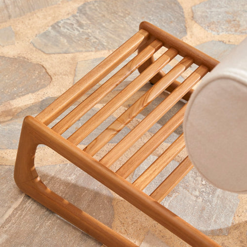 Tikamoon Tuinfauteuil in massief teakhout en stof - Naturel - vtwonen shop