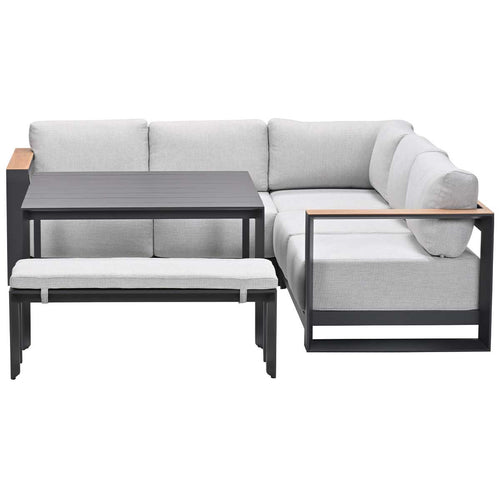 Garden Impressions lounge dining set Malakka valley sand - light teak look - 5-delig - vtwonen shop