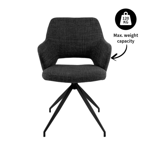 Kick eetkamerstoel Nora - Zwart - vtwonen shop