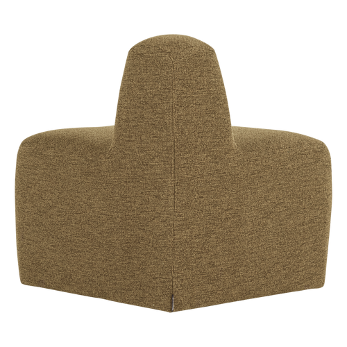 WOOOD eetbank hoek rond rugleuning Mojo Base - Bouclé - G.bruin - 83x76x76