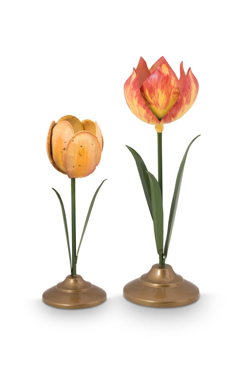 Pip Studio - Tulpen Kandelaar - Geel - 21cm - 2 stuks - vtwonen shop