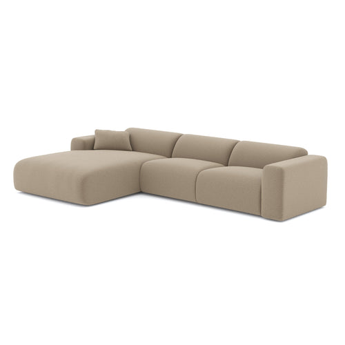 Sia Home - Hoekbanken links MYRA - Bouclette stof - Mol - 280cm - vtwonen shop