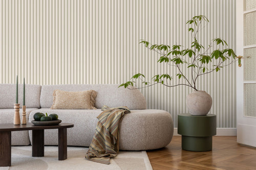 ESTAhome behang strepen zand beige - 53 cm x 10.05 m - 130955