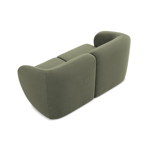 LaMiaSofa Tweezits modulaire bank Cervo - bouclé - olijf - 174x94x75