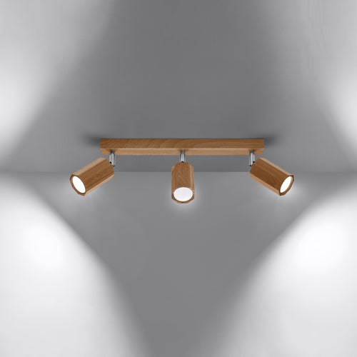 Sollux Lighting Plafondlamp ZEKE 3 eik - 45x5x20cm