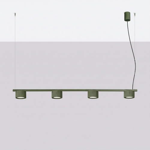Sollux Lighting Kroonluchter AURA 4 olijfgroen Gx53 - 122x10x208cm