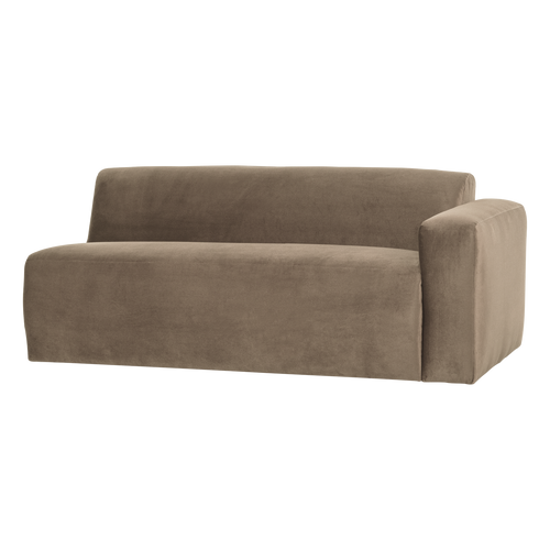 WOOOD 2-zits bank arm rechts Mojo Base - Velvet - Khaki - 74x185x97