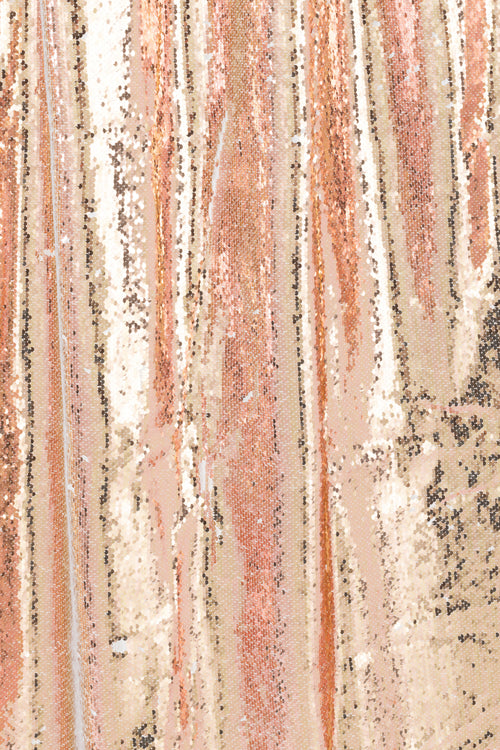 J-Line gordijn Omkeerbaar Sequin - katoen/linnen - champagne/wit - vtwonen shop