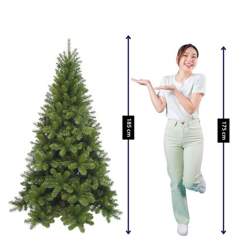 Triumph Tree Tuscan Kerstboom - Kunststof Kerstversiering voor Binnen met Volle Uitstraling - Kunstboom van PVC met 488 Dennentakken - Klassieke Stijl